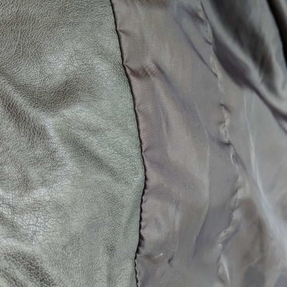 Maurice's faux leather/jersey zip up jacket. GUC. - Picture 8 of 9